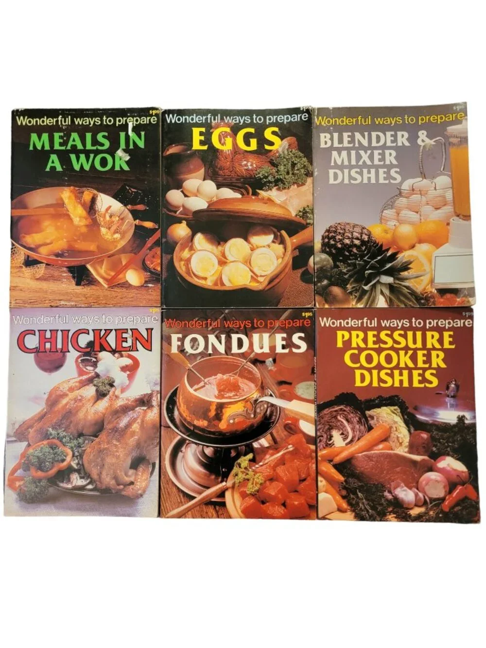 Vintage Cookbook Lot 70s 80s Retro Home Decor Kitchen Bake Cook Book Recipe Food